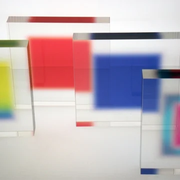透明アクリルに直接グラデーション